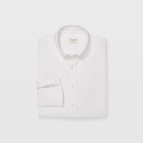 Club Monaco Color White Slim Melange Shirt