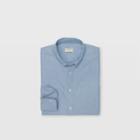 Club Monaco Color Blue Oxford Solid Shirt
