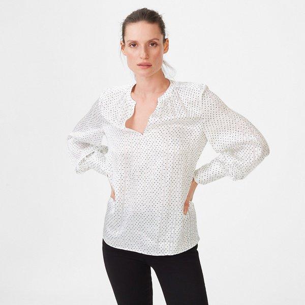 Club Monaco White Mu Janney Silk Top