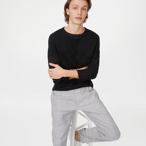 Club Monaco Color Black Linen Rollneck Sweater