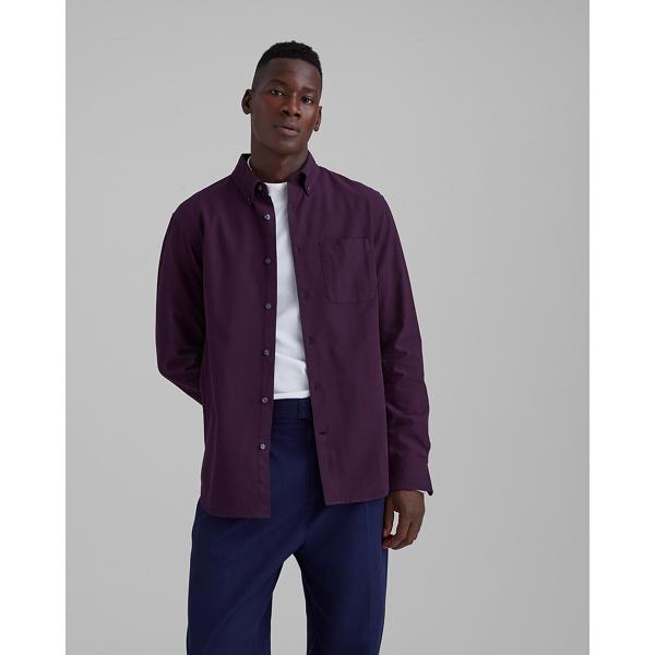 Club Monaco Long Sleeve Mini Check Oxford Shirt