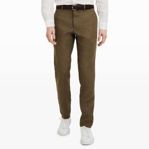 Club Monaco Color Green Linen Grant Trouser