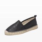 Club Monaco Color Black Ryan Leather Espadrille In Size 39.5