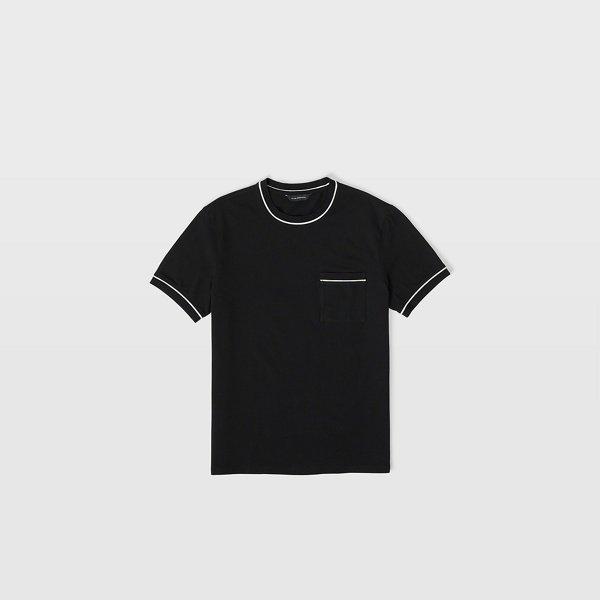 Club Monaco Black Combo Pique Crewneck