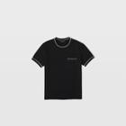 Club Monaco Black Combo Pique Crewneck