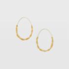 Club Monaco Color Gold Twisted Chain Hoop Earring