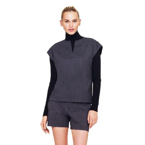 Club Monaco Color Grey Jamie Wool Shirt In Size L