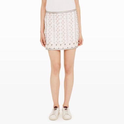 Club Monaco Color White Rhys Embellished Skirt