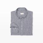 Club Monaco Color Blue Slim Variegated Linen Shirt