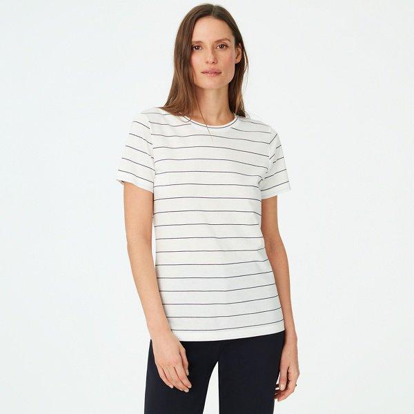 Club Monaco Navy/white Stripe Leary Tee