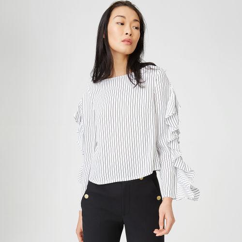 Rb Color White/black Stripe Roverbs Top