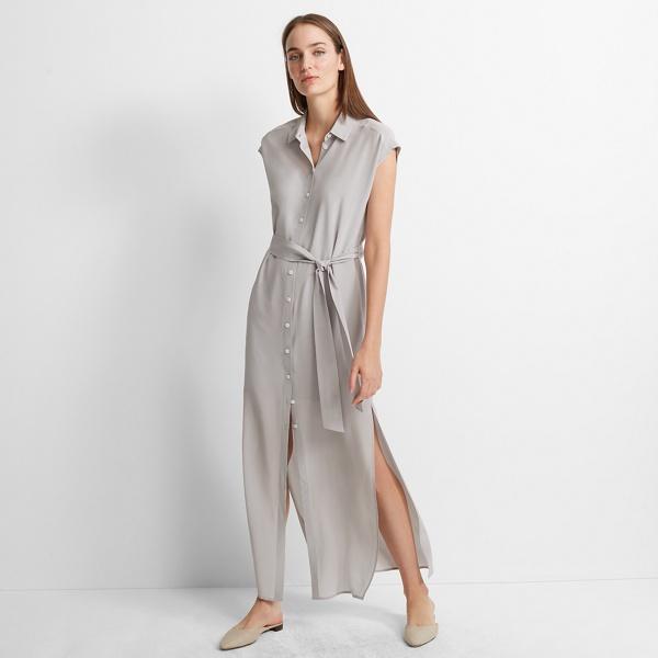 Club Monaco Grey Danielle Silk Dress
