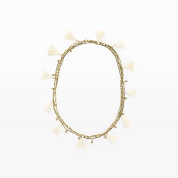 Club Monaco Color White Serefina Tassel Necklace