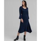 Club Monaco Long Sleeve Flounce Dress