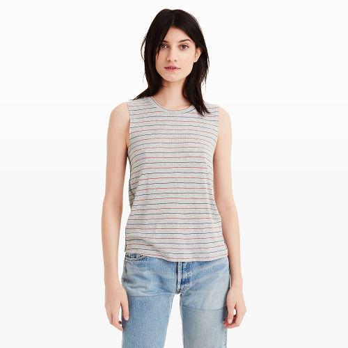 Club Monaco Color Multi Nation Ltd Stripe Tank