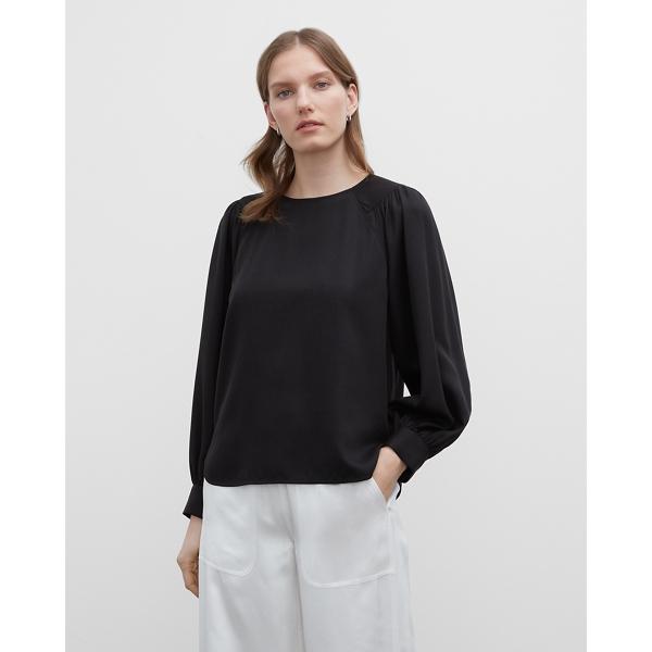 Club Monaco Shirred Sleeve Top
