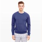 Club Monaco Color Grey Quilted-shoulder Sweatshirt In Size M