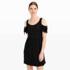 Club Monaco Color Black Annina Cold-shoulder Dress