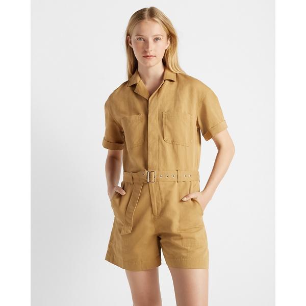 Club Monaco Short Sleeve Utility Jumpsuit