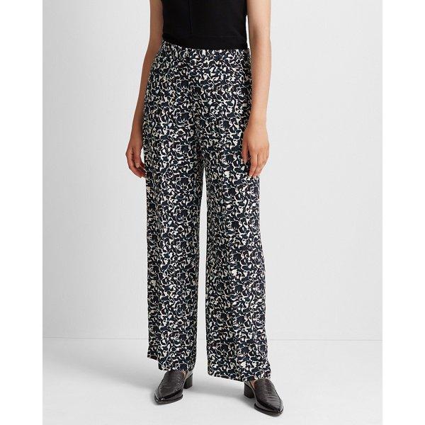 Club Monaco Black Wide-leg Crepe Pant
