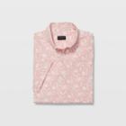 Club Monaco Red Multi Slim Seersucker Floral Shirt