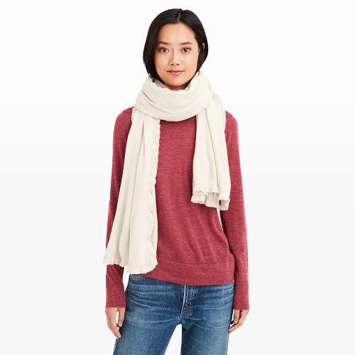Club Monaco Color Grey Ellereena Ruffle Scarf