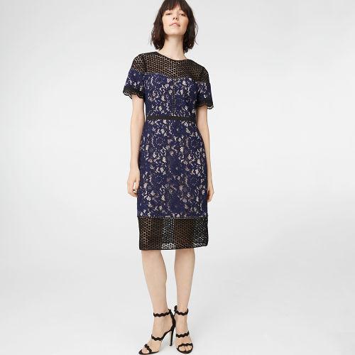 Club Monaco Color Blue Aknar Lace Dress