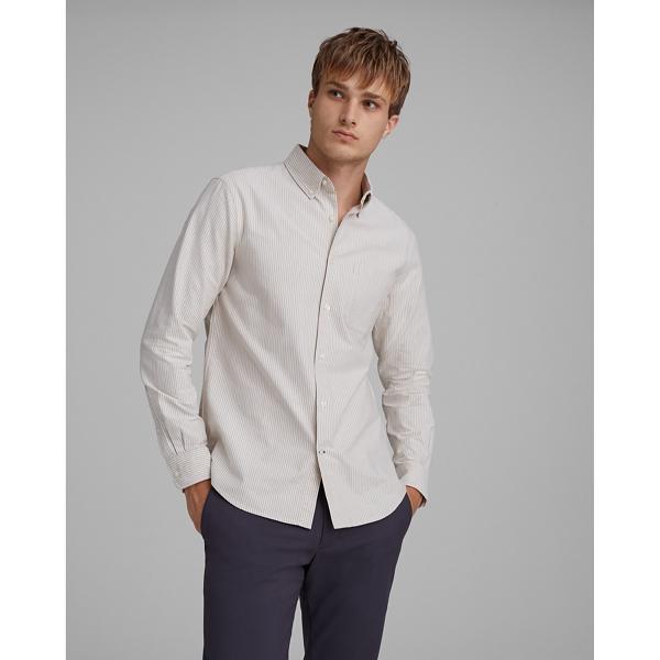 Club Monaco Long Sleeve Stripe Oxford Shirt