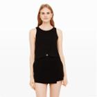Club Monaco Color Black Genero Scalloped Crop Top
