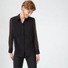 Club Monaco Color Black Bernee Silk Shirt
