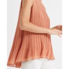 Club Monaco Peach Pleated Swing Top