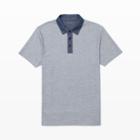 Club Monaco Color Blue Chambray Jacquard Polo In Size Xs