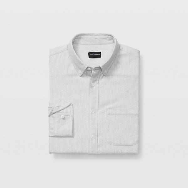 Club Monaco Grey And White Slim Jasp Shirt