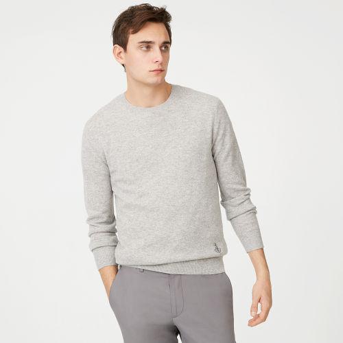 Club Monaco Color Grey Cashmere Placed Icon Crew