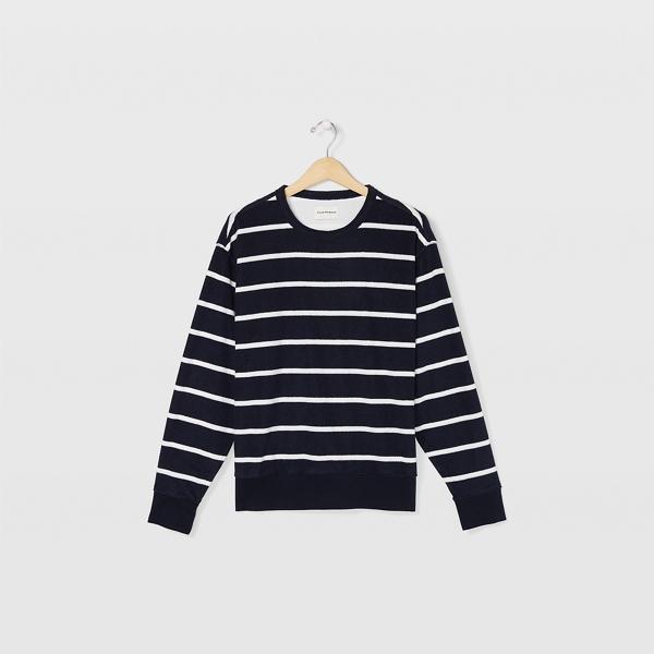 Club Monaco Striped Terry Sweatshirt