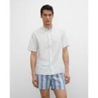 Club Monaco Short Sleeve Tea Dyed Poplin Shirt