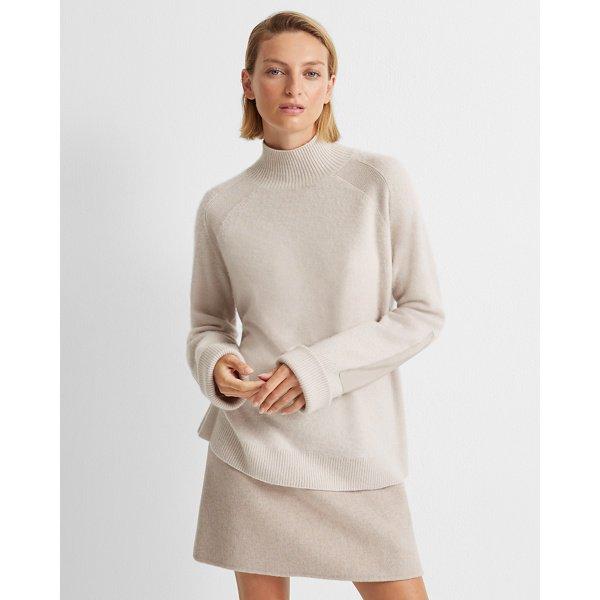 Club Monaco Almond Boiled Cashmere Patch Sweater