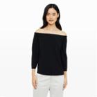 Club Monaco Color Black Yandel Off-the-shoulder Top