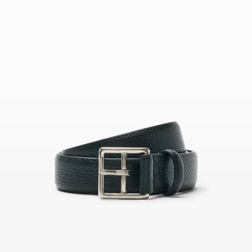 Rb Color Black Pebbled Centerbar Belt
