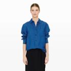 Club Monaco Color Blue Persephone Denim Shirt In Size M