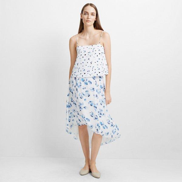 Club Monaco White Multi Orristah Skirt
