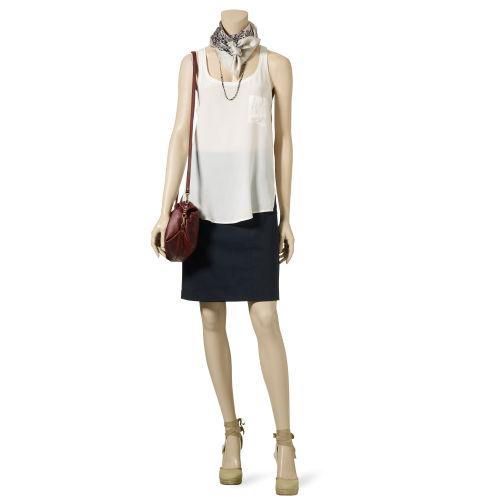 Club Monaco Color Blue Manhattan Tex Skirt