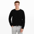Club Monaco Color Black Cashmere Donegal Crew Sweater