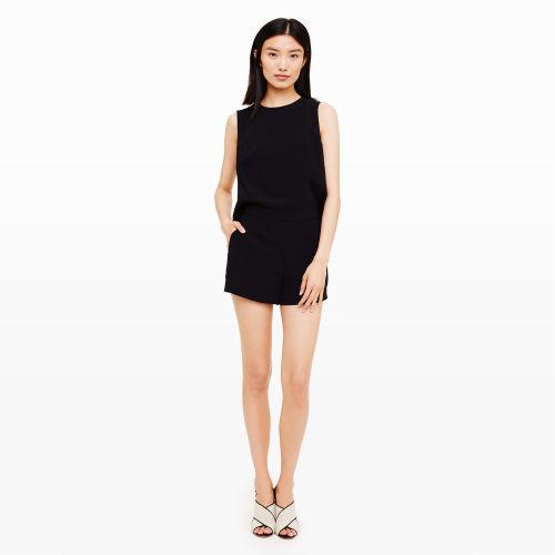 Club Monaco Color Black Lyndsey Open-back Romper