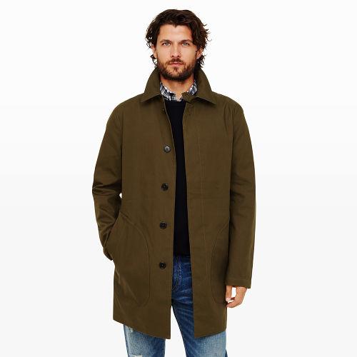 Club Monaco Color Surplus Green Bonded Mac Coat