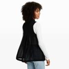Club Monaco Color Black Zoela Silk-back Vest