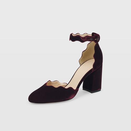 Club Monaco Color Red Lesley Velvet Pump