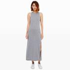 Club Monaco Color Grey Solid & Striped Tank Dress