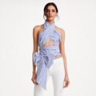 Club Monaco Color Blue Mds Stripes Everything Wrap