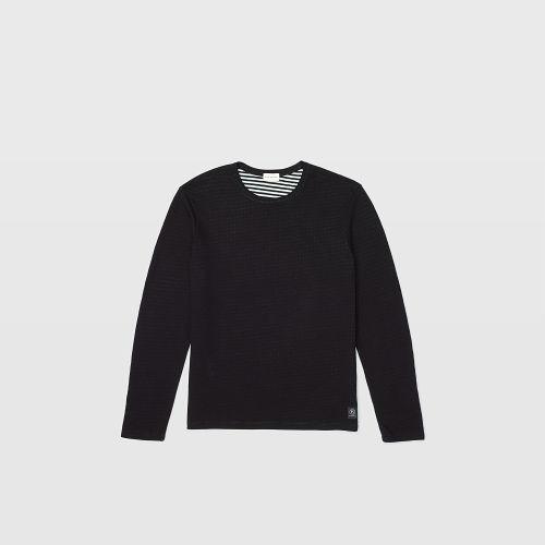 Club Monaco Color Black Duofold Crew